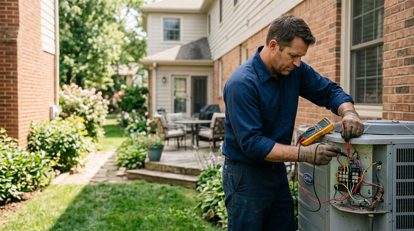 HVAC technician working near Newark, NY